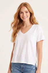 Relaxed Slub V-Neck Tee