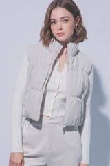 Corduroy Reversible Puffer Vest