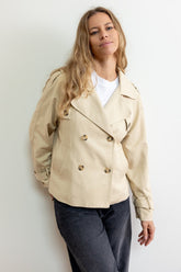 Tori Cropped Trench Jacket