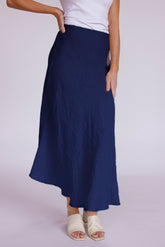 Linen Midi Skirt