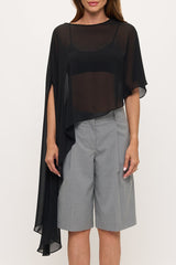 Emme Sheer Asymmetric Poncho