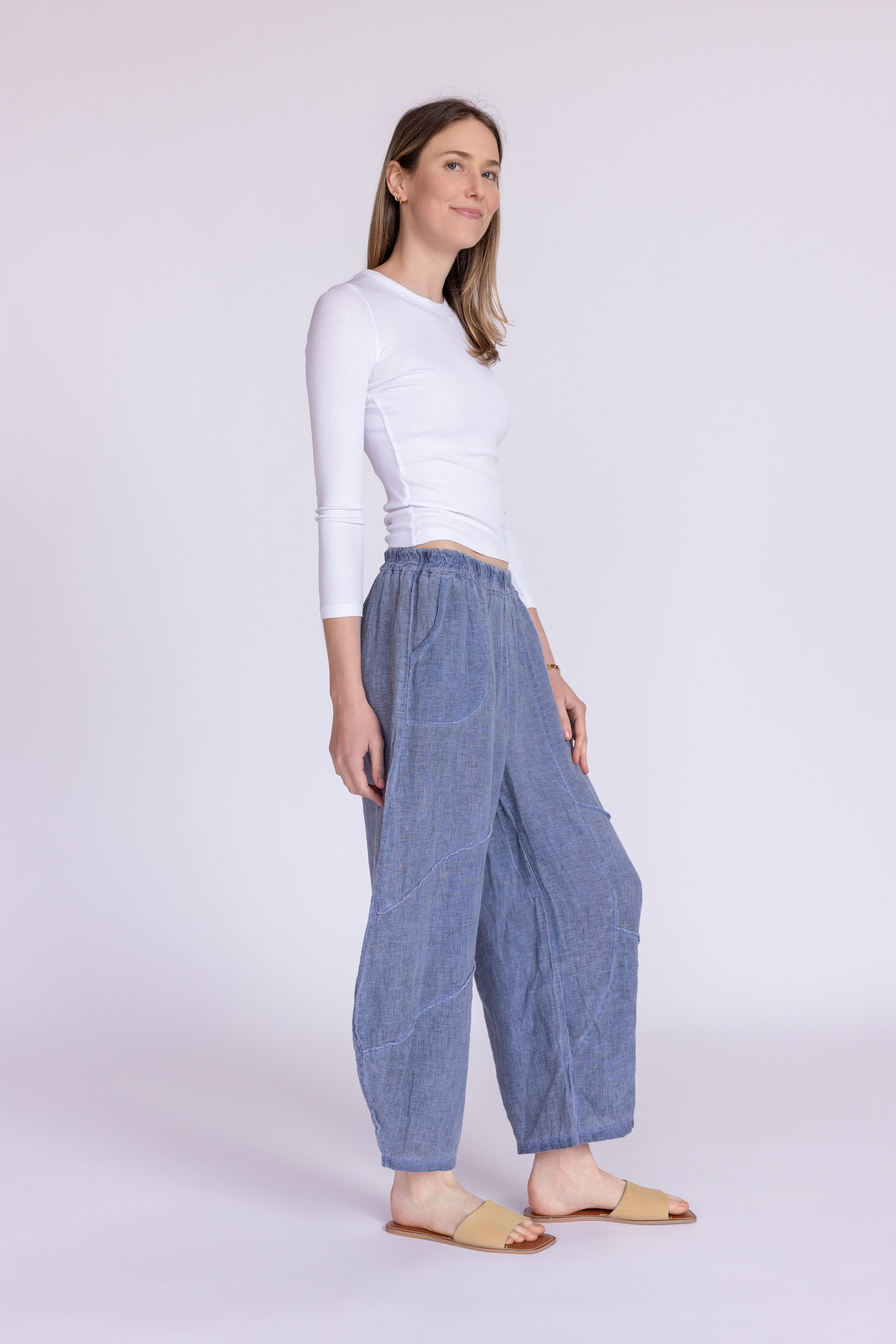 Barrel Linen Pants