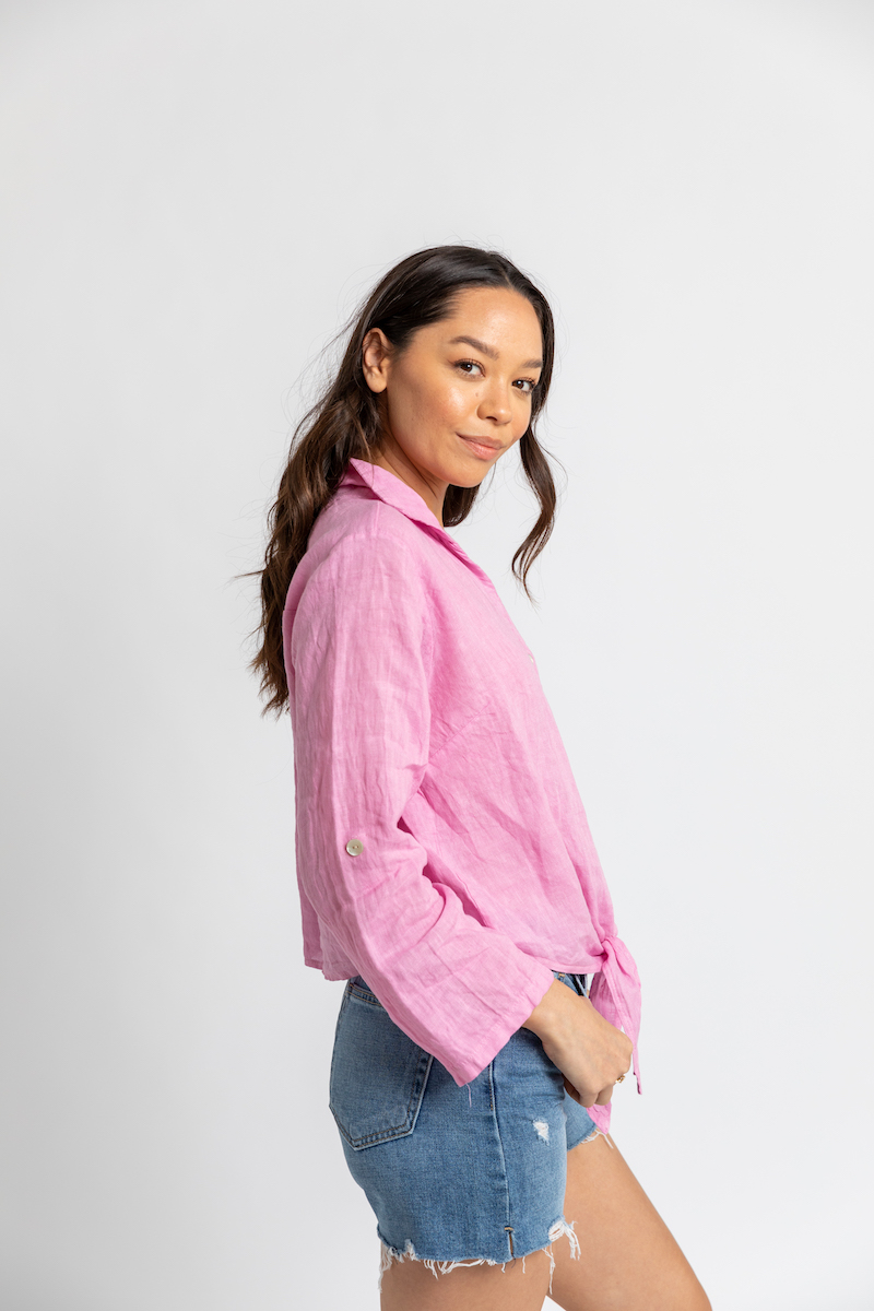 Florence Linen Tie Top