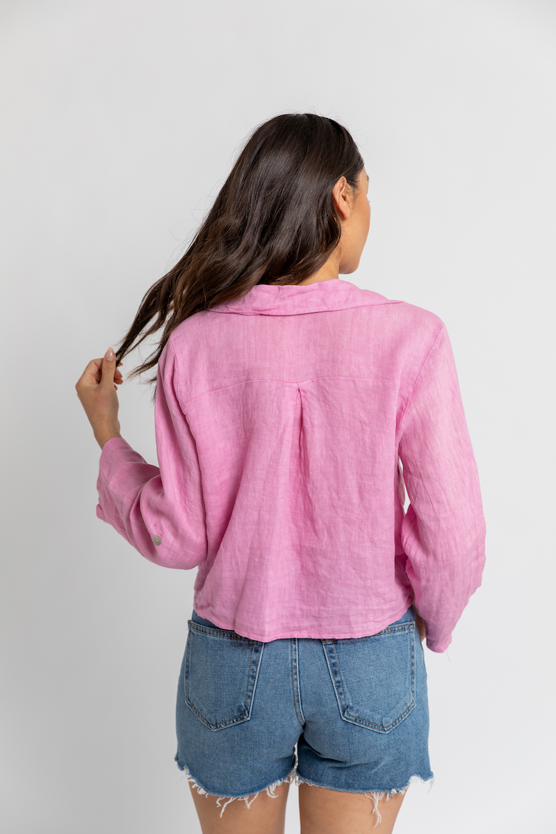 Florence Linen Tie Top