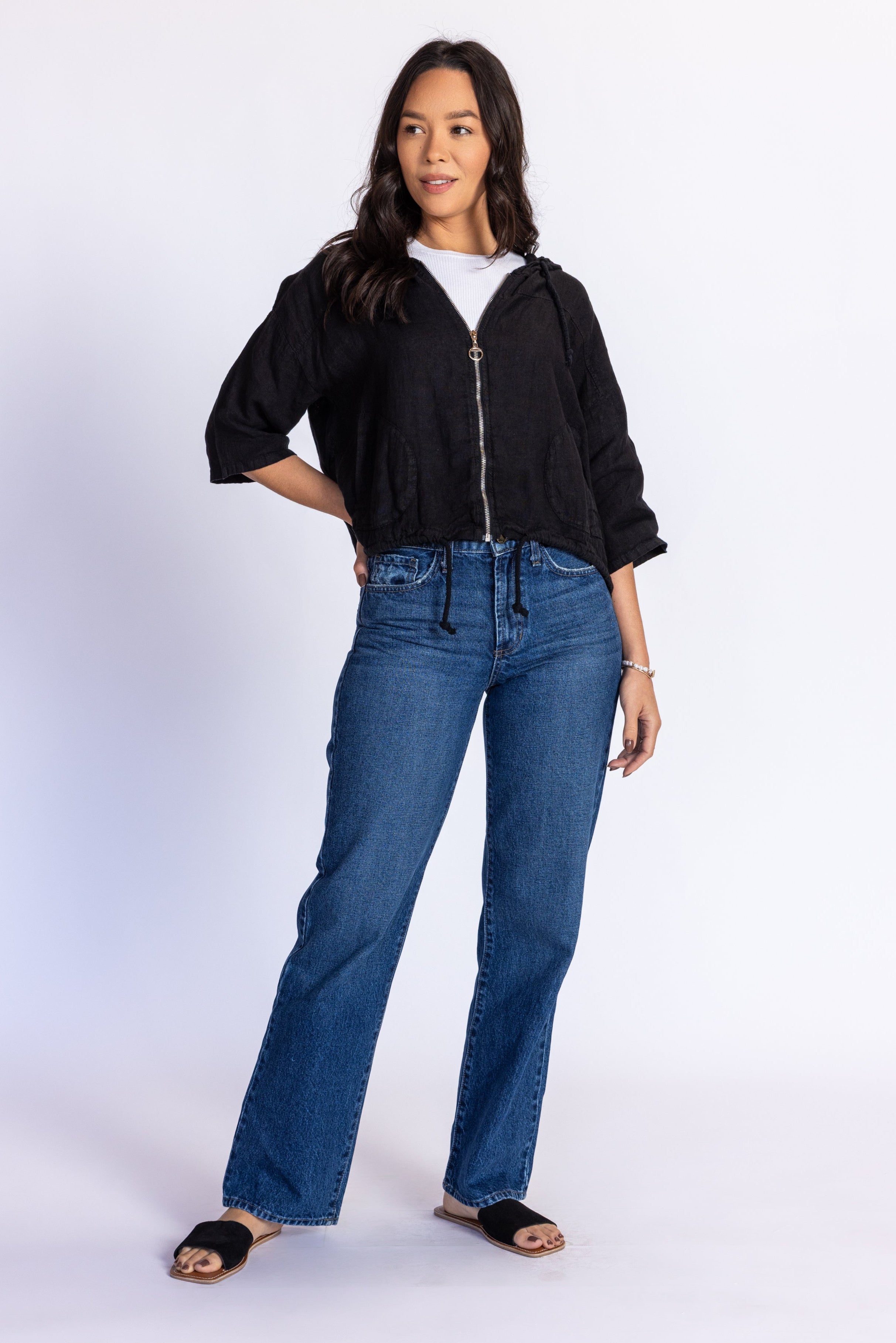 Linen Zip-Up