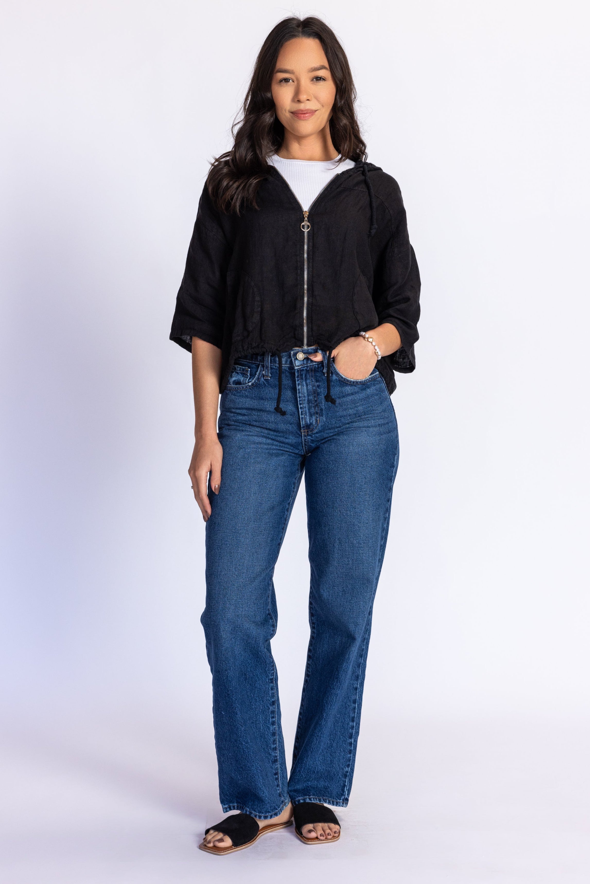 Linen Zip-Up
