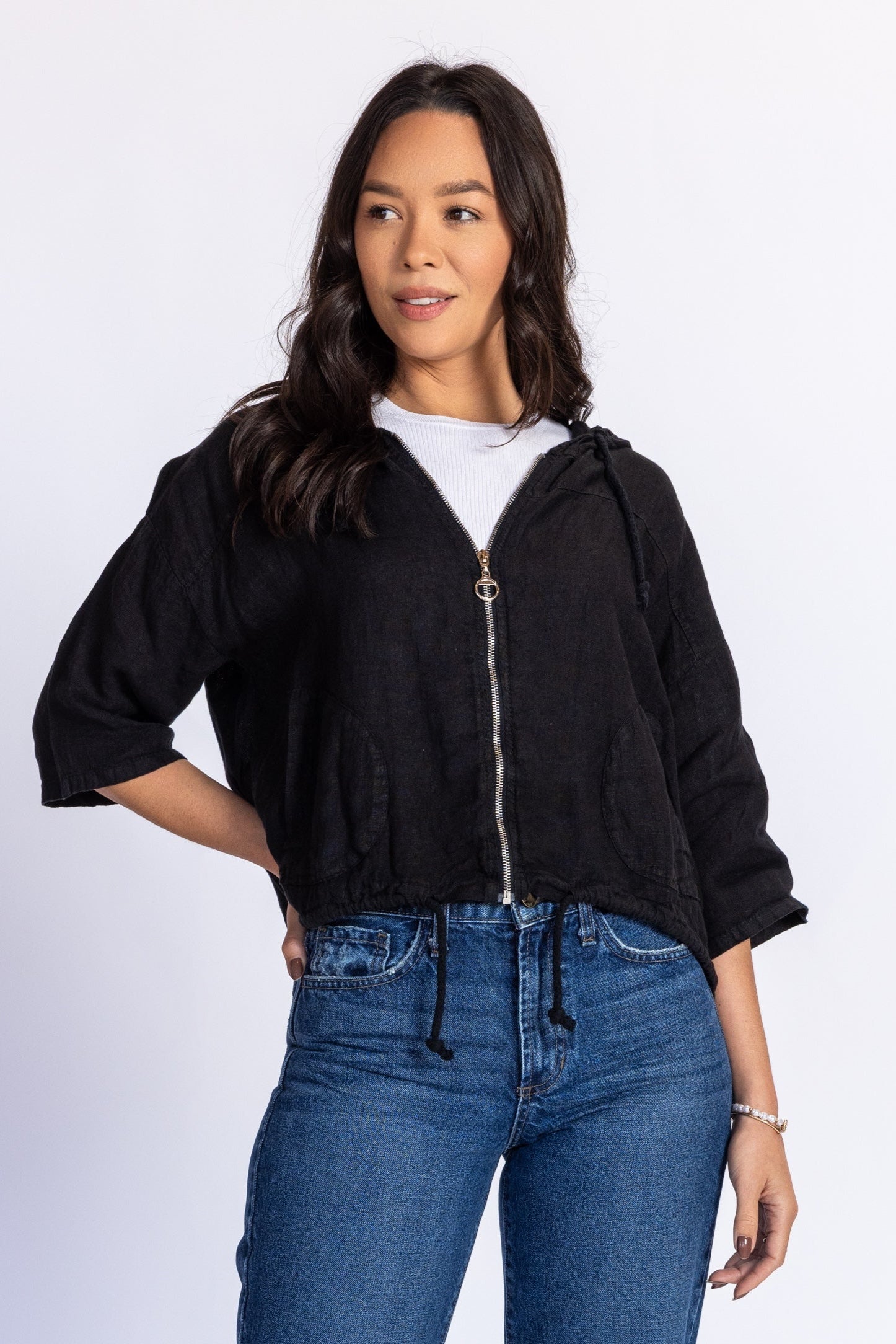 Linen Zip-Up