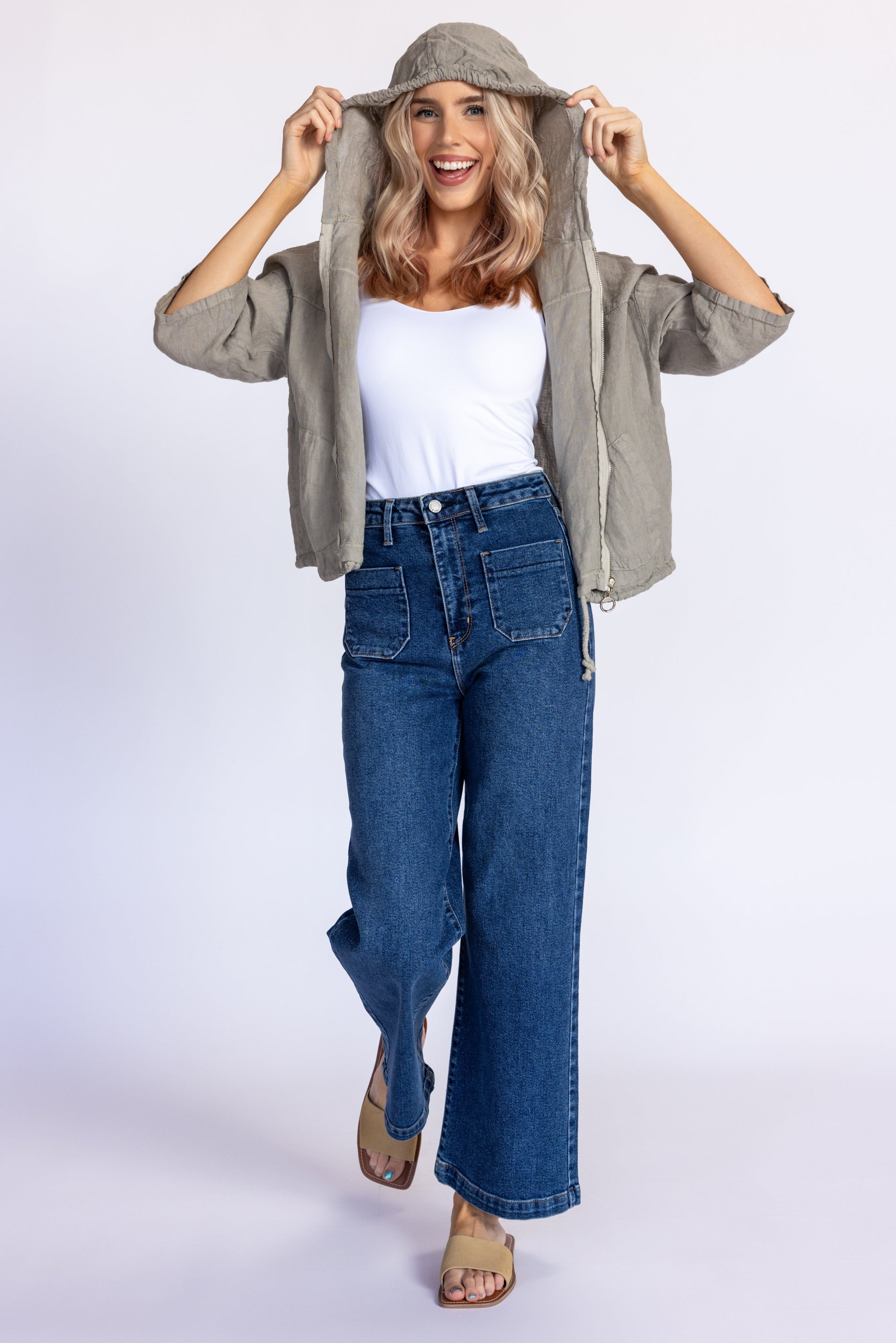 Linen Zip-Up