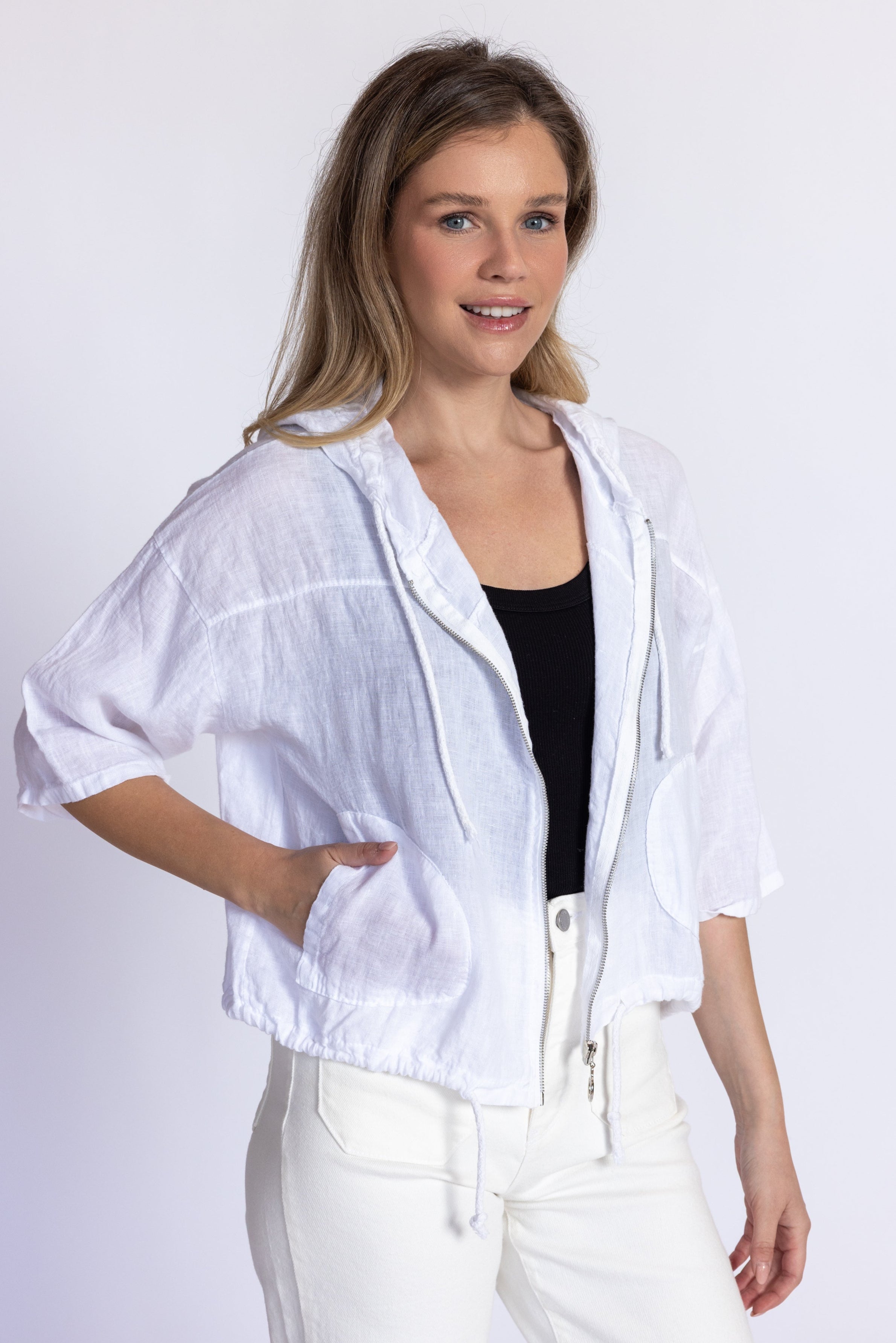 Linen Zip-Up