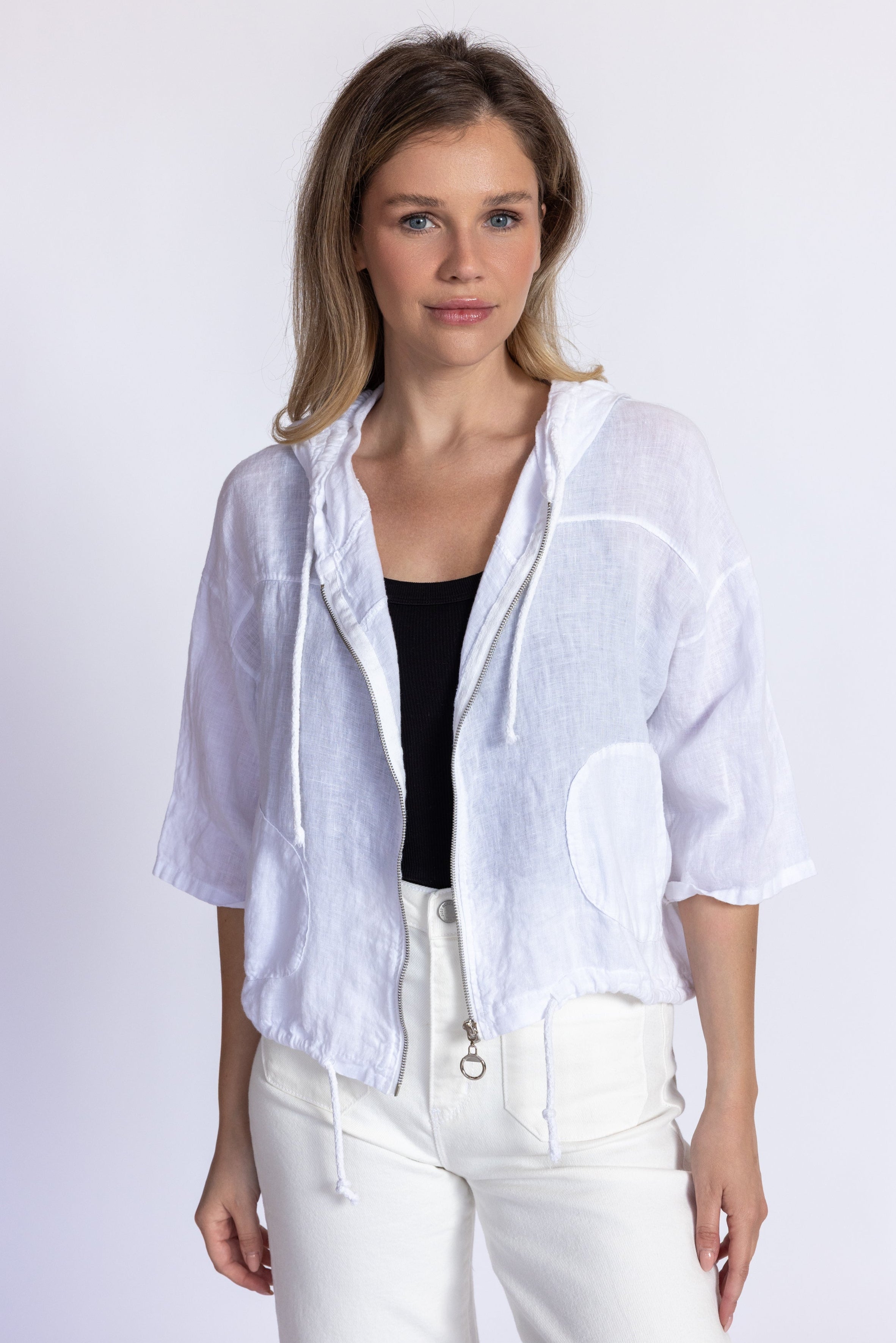 Linen Zip-Up