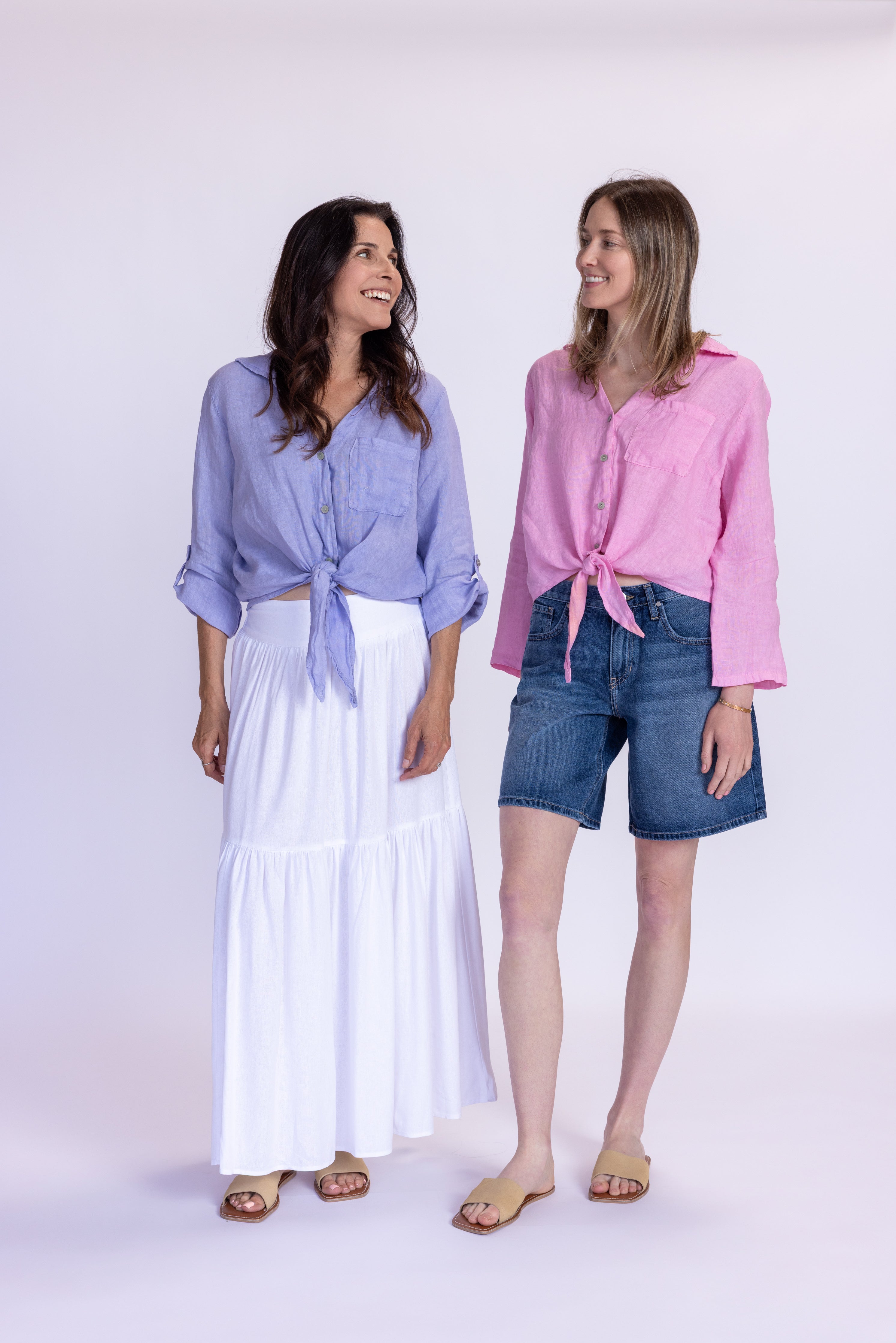 Florence Linen Tie Top