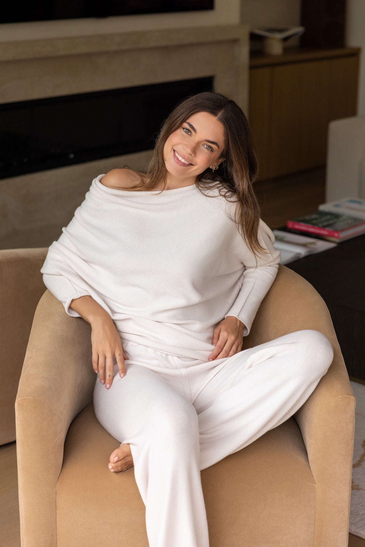 Cassie Asymmetrical Drape Sweater